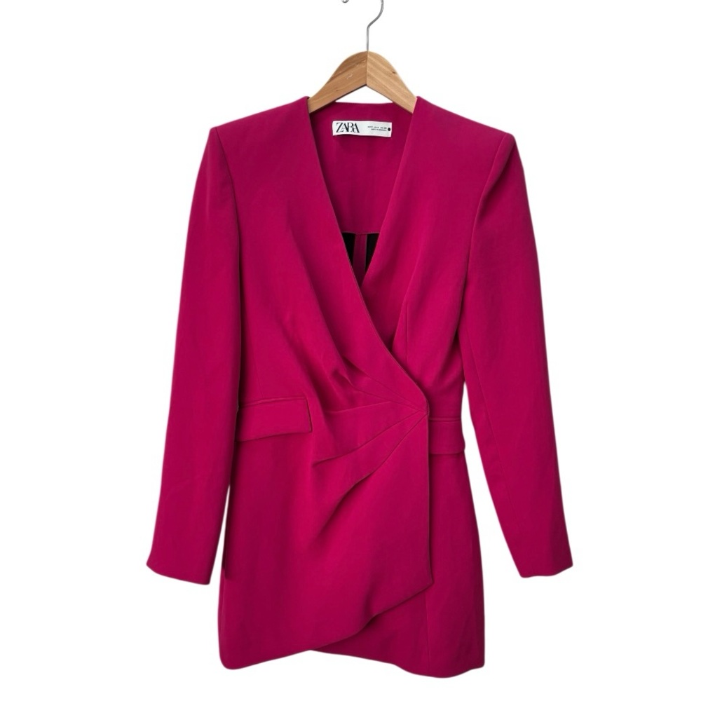 Zara Pink Draped Blazer Dress - Picture 5 of 14
